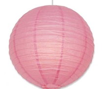 Papperslykta Rosa. 40 cm