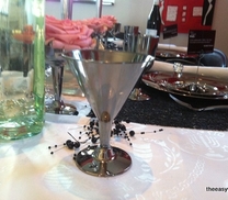 Martiniglas i silver. 6 st.