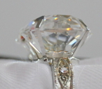 Servettringar klar kristall med Diamanter. 4 st.