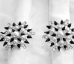 Servettringar Star. 4 st