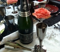 Champagneglas i silver. 6 st.